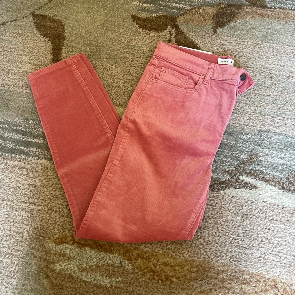 Loft high rise skinny corduroy pant 8P pink